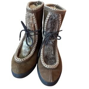 Vintage Stormgards Size 7 Converse Winter Faux Fur Boots Womens Unique Winter